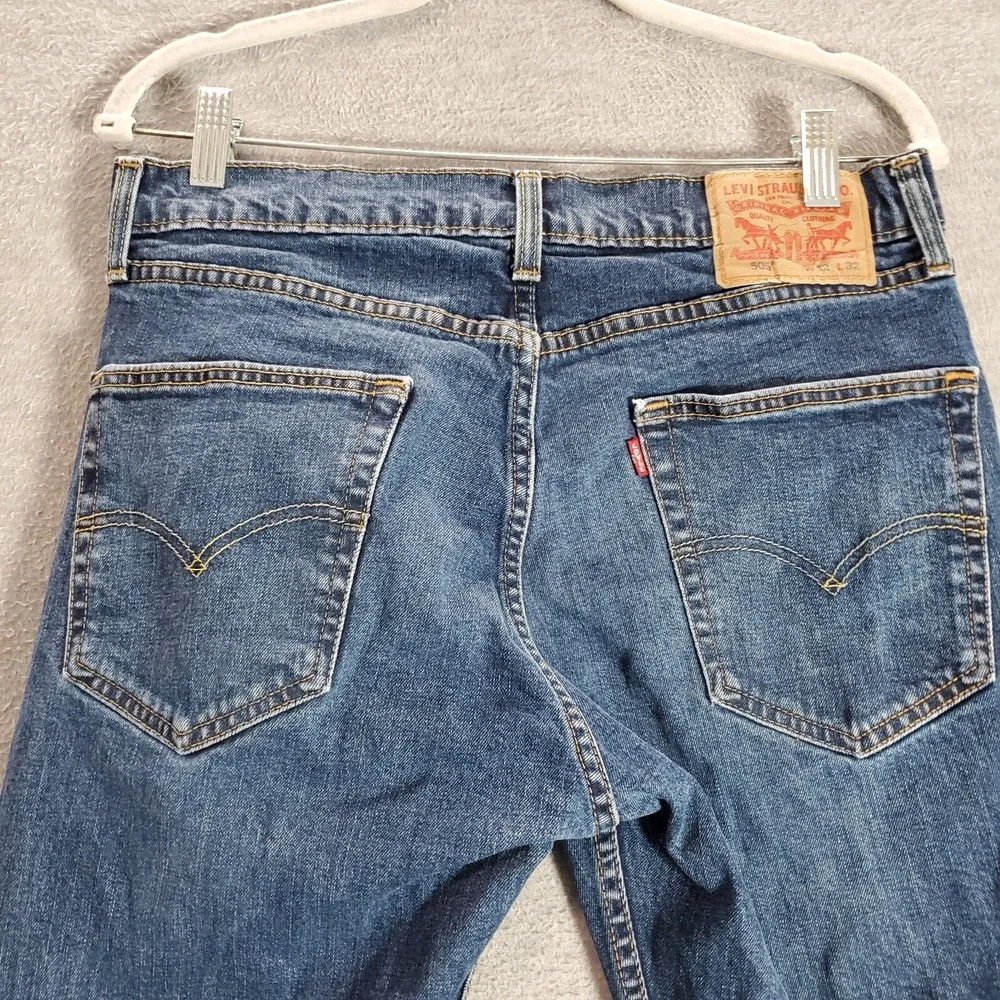 Levi's 505‎ Men Jeans 32x32 Blue Denim Straight Mid Rise Pockets